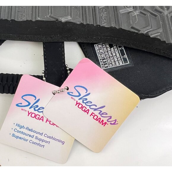 Skechers Yoga Meditation Moon Flip-Flop Sandals 32919 Black Jewell Beaded Size 9 - Picture 5 of 8